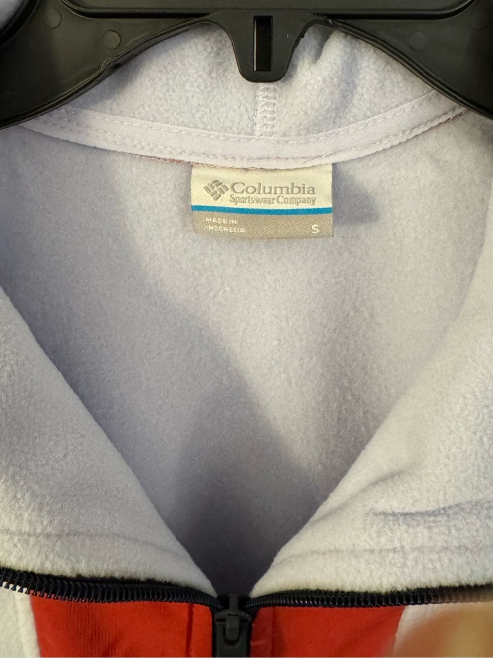 Columbia Light Lavender, Blue & Red Colorblock Fleece Jacket - Picture 4 of 8